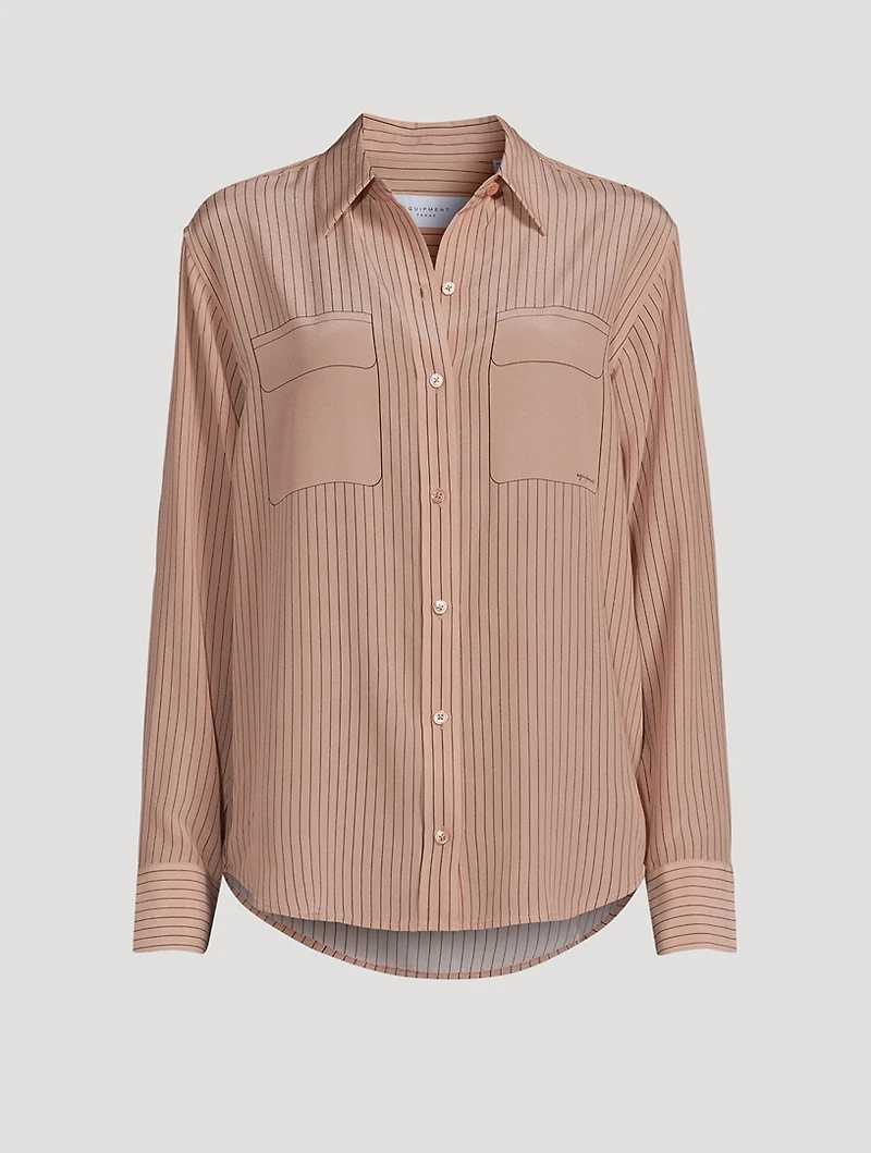 Signature Trompe-L'œil Silk Satin Shirt