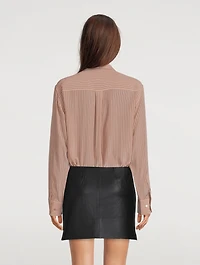 Signature Trompe-L'œil Silk Satin Shirt