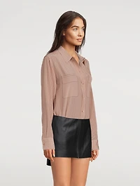 Signature Trompe-L'œil Silk Satin Shirt