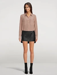 Signature Trompe-L'œil Silk Satin Shirt