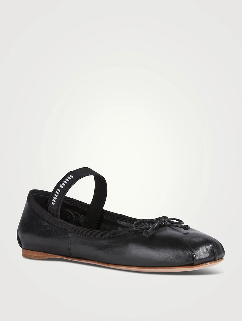 Leather Ballerina Flats