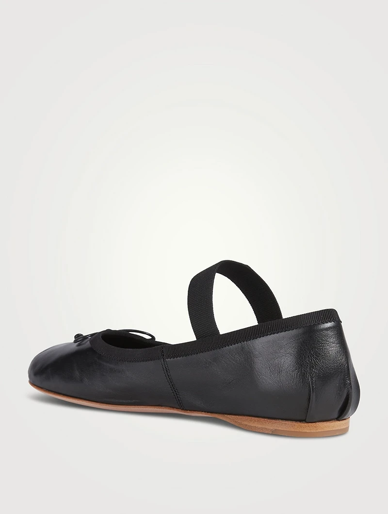 Leather Ballerina Flats