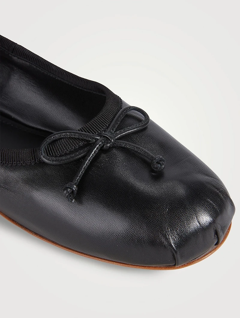 Leather Ballerina Flats