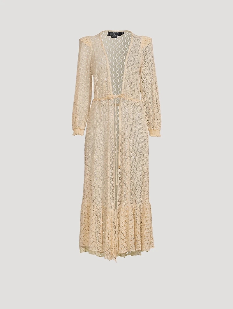 Monstera Net Beach Robe