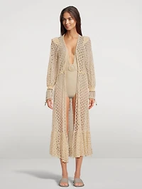 Monstera Net Beach Robe