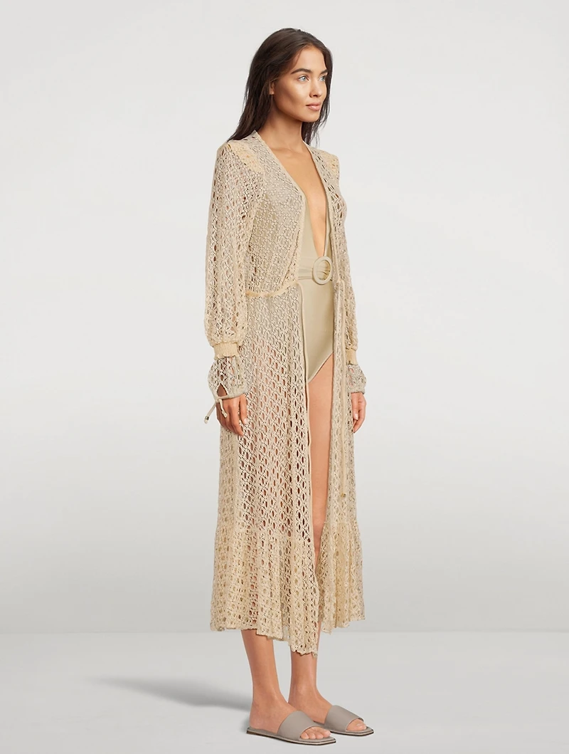 Monstera Net Beach Robe