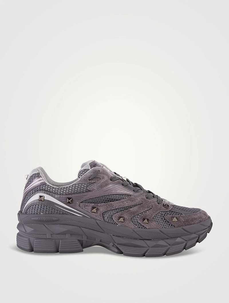 MS-2960 Leather Mixed Low-Top Sneakers