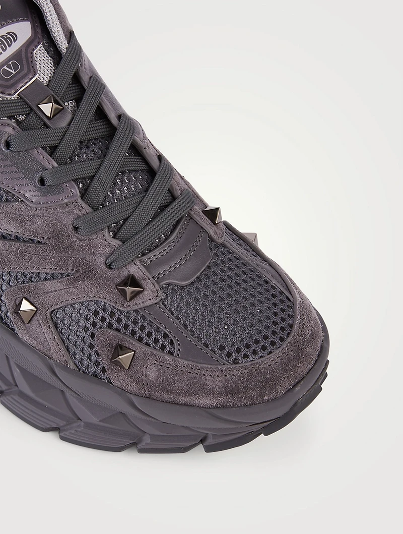 MS-2960 Leather Mixed Low-Top Sneakers