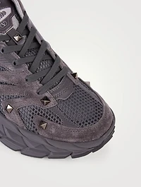 MS-2960 Leather Mixed Low-Top Sneakers