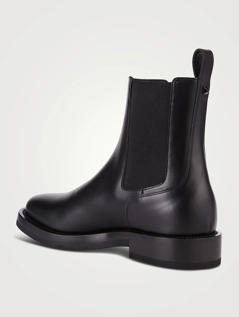 Roman Stud Leather Chelsea Boots