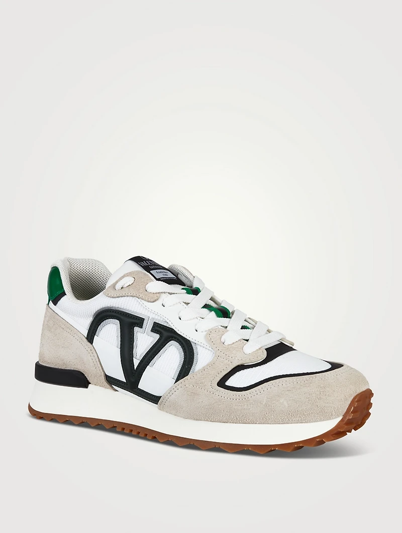 VLOGO Pace Low-Top Suede And Leather Sneakers