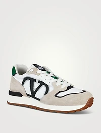 VLOGO Pace Low-Top Suede And Leather Sneakers
