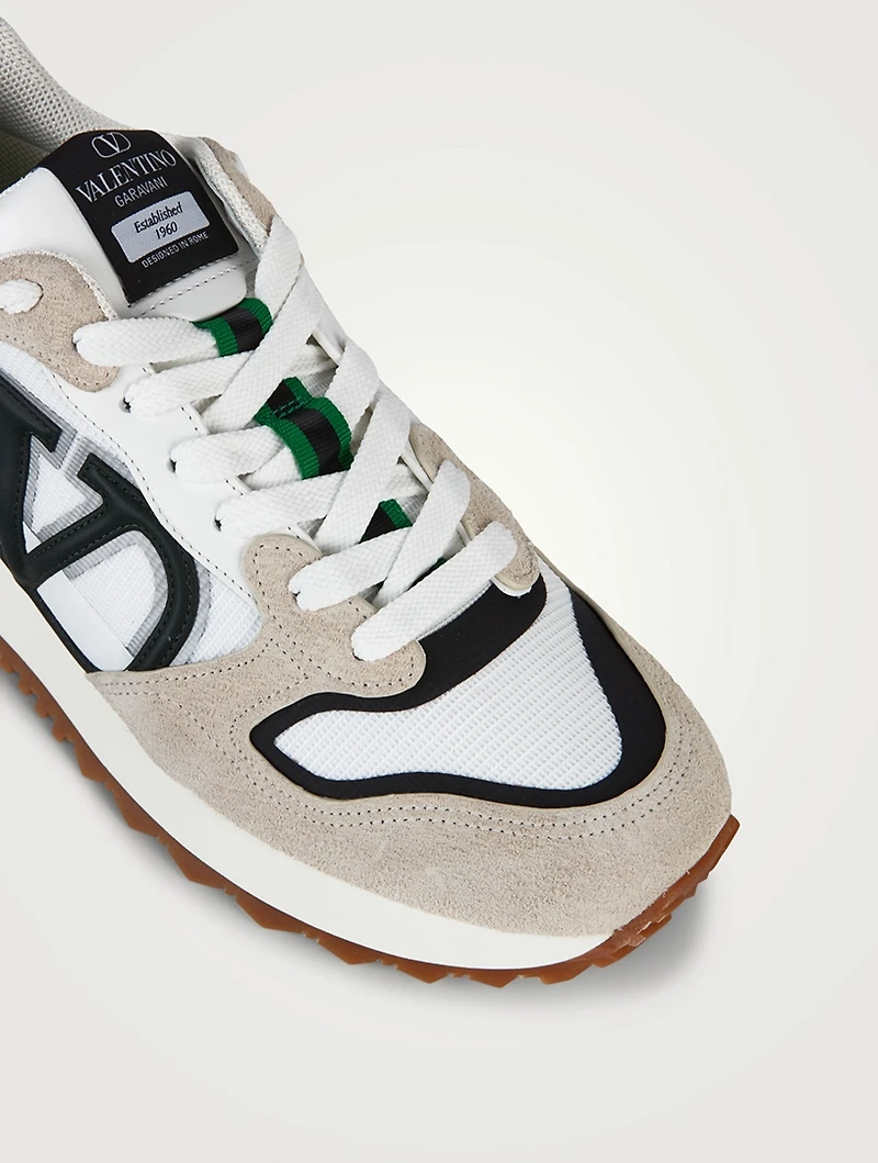 VLOGO Pace Low-Top Suede And Leather Sneakers