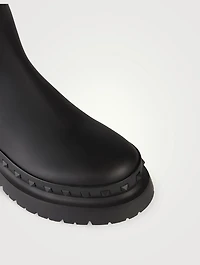 M-Way Rockstud Leather Ankle Boots