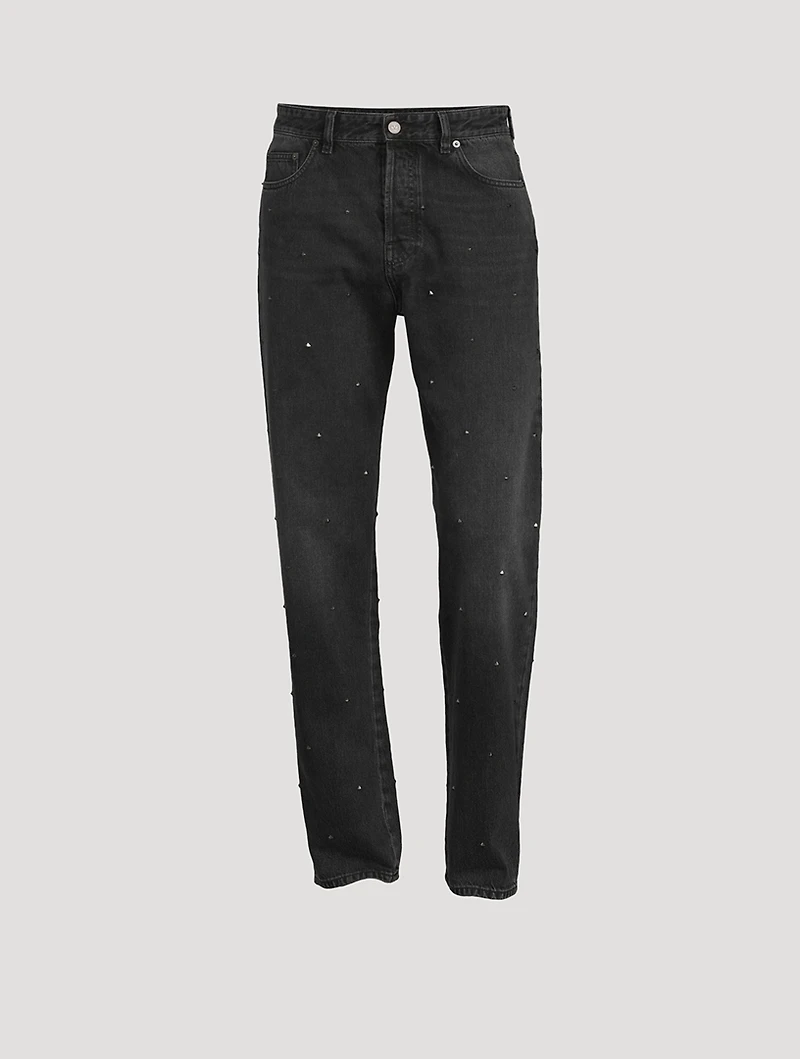 Rockstud Straight-Leg Jeans
