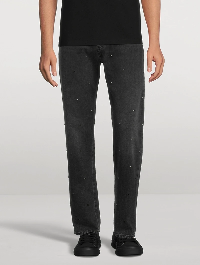 Rockstud Straight-Leg Jeans