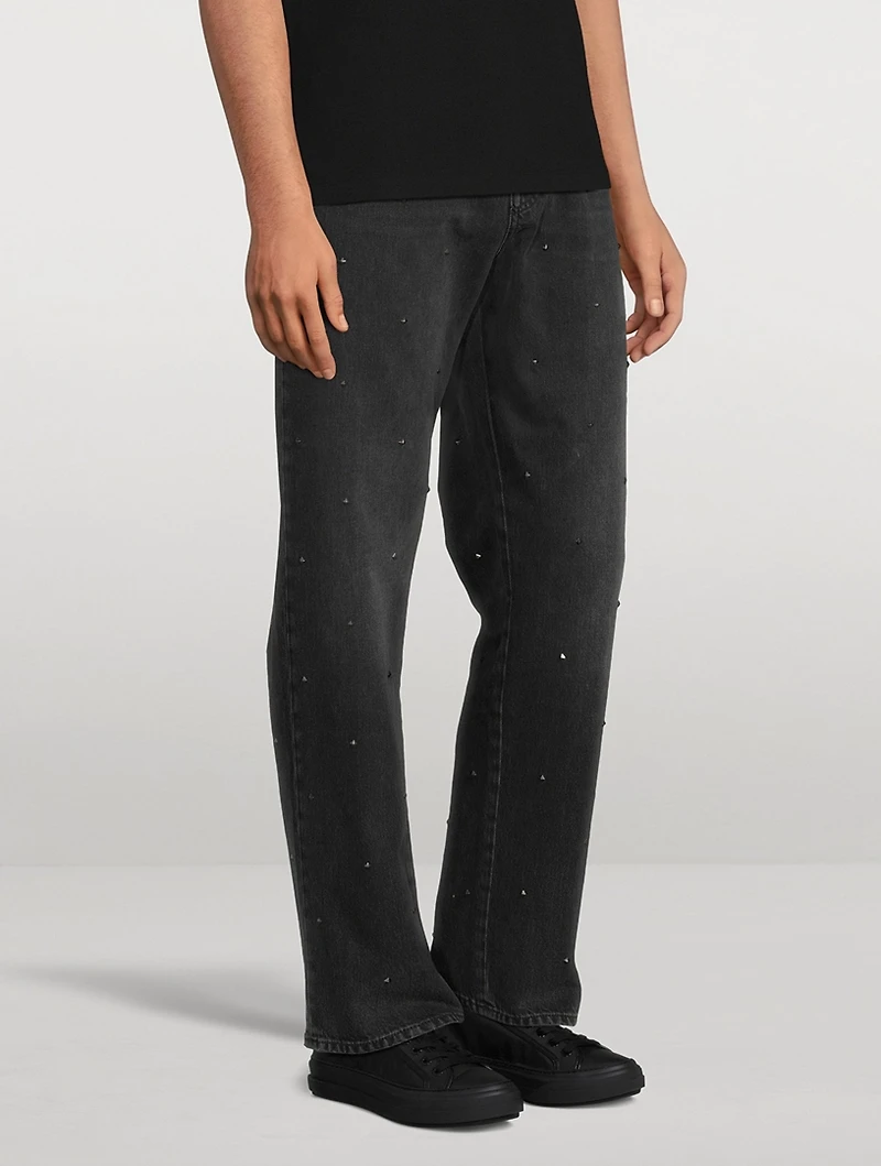 Rockstud Straight-Leg Jeans