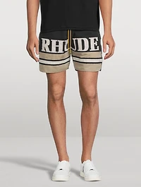 Cotton Logo Embroidery Shorts