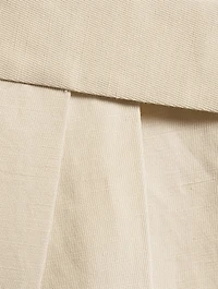 Belted Straight-Leg Wrap Trousers