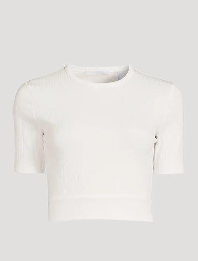 Cropped Ribbed T-Shirt