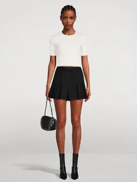 Cropped Ribbed T-Shirt