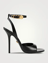 Safety Pin Leather Sandals