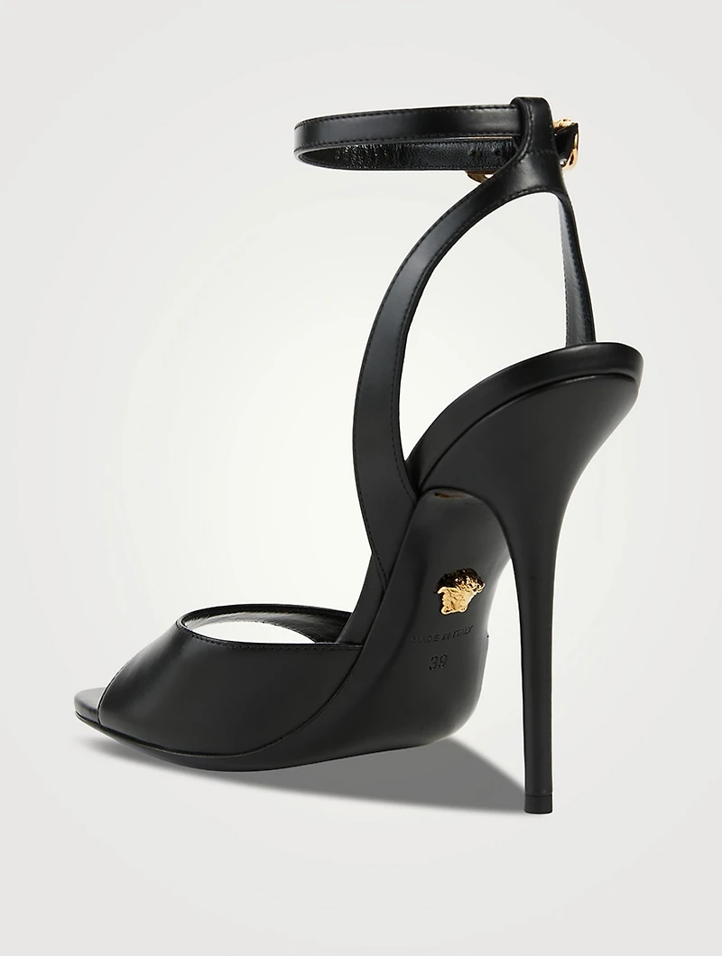 Safety Pin Leather Sandals