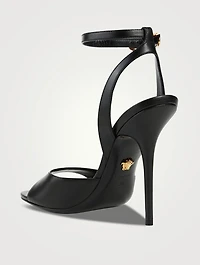 Safety Pin Leather Sandals