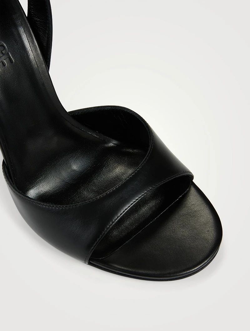 Safety Pin Leather Sandals