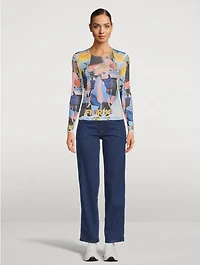 Poster Print Long Sleeve Top