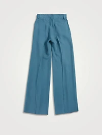 Double-Pleated Relaxed Pants