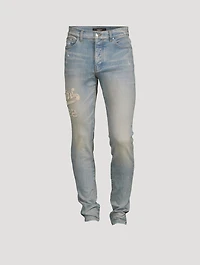 Varsity Applique Skinny Jeans