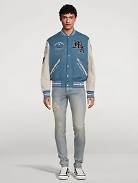 Varsity Applique Skinny Jeans