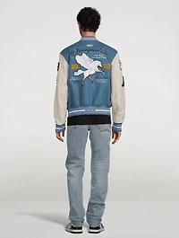 Wool-Blend Oversized Varsity Jacket