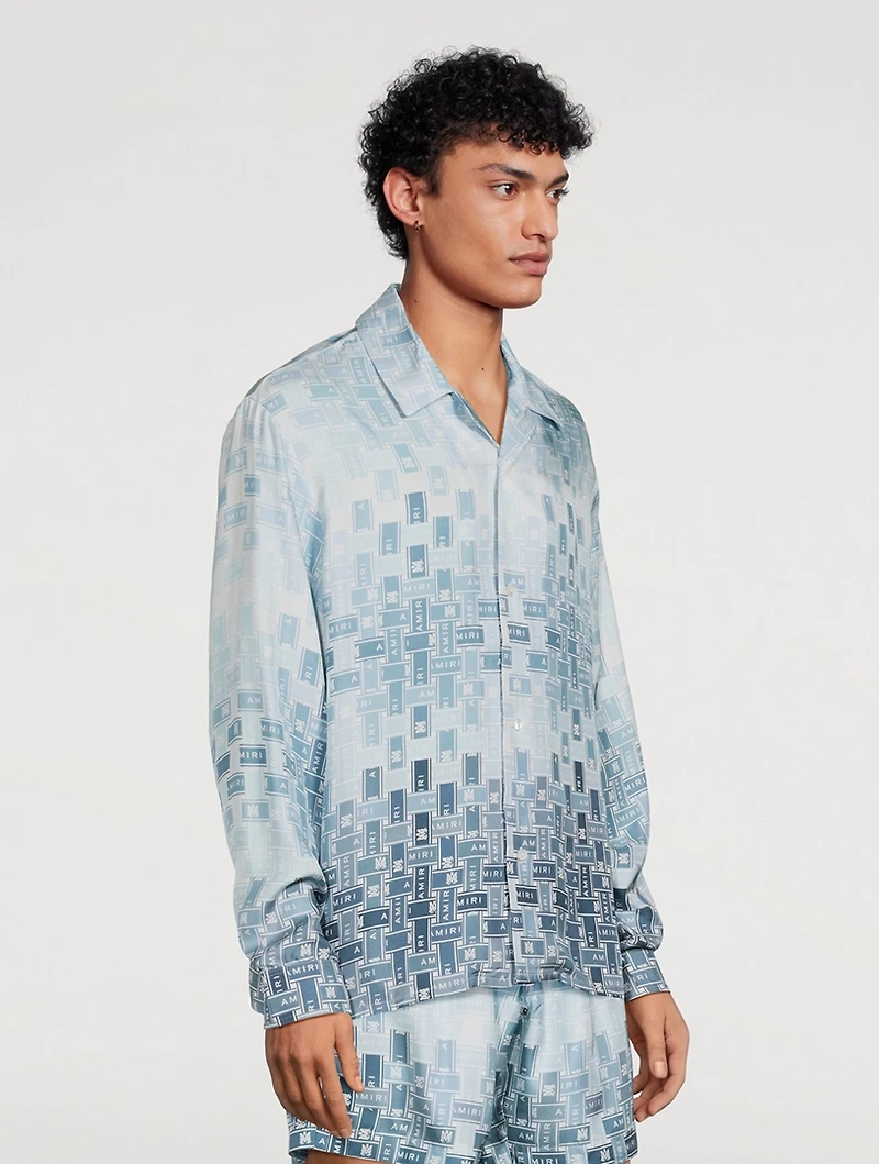 Gradient Tape Silk Shirt