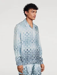 Gradient Tape Silk Shirt
