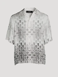 Gradient Tape Silk Bowling Shirt