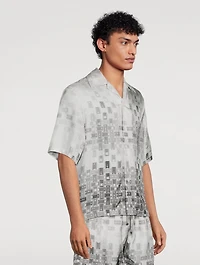 Gradient Tape Silk Bowling Shirt