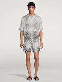 Gradient Tape Silk Bowling Shirt
