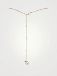 Trend 18K White Gold Freshwater Pearl And Diamond Necklace
