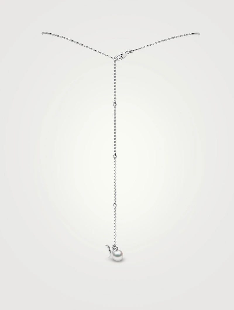 Trend 18K Gold Freshwater Pearl And Diamond Necklace