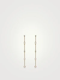 Trend 18K Gold Freshwater Pearl And Diamond Earrings