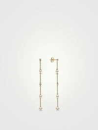 Trend 18K Gold Freshwater Pearl And Diamond Earrings