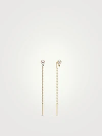 Trend 18K Gold Freshwater Pearl And Diamond Earrings