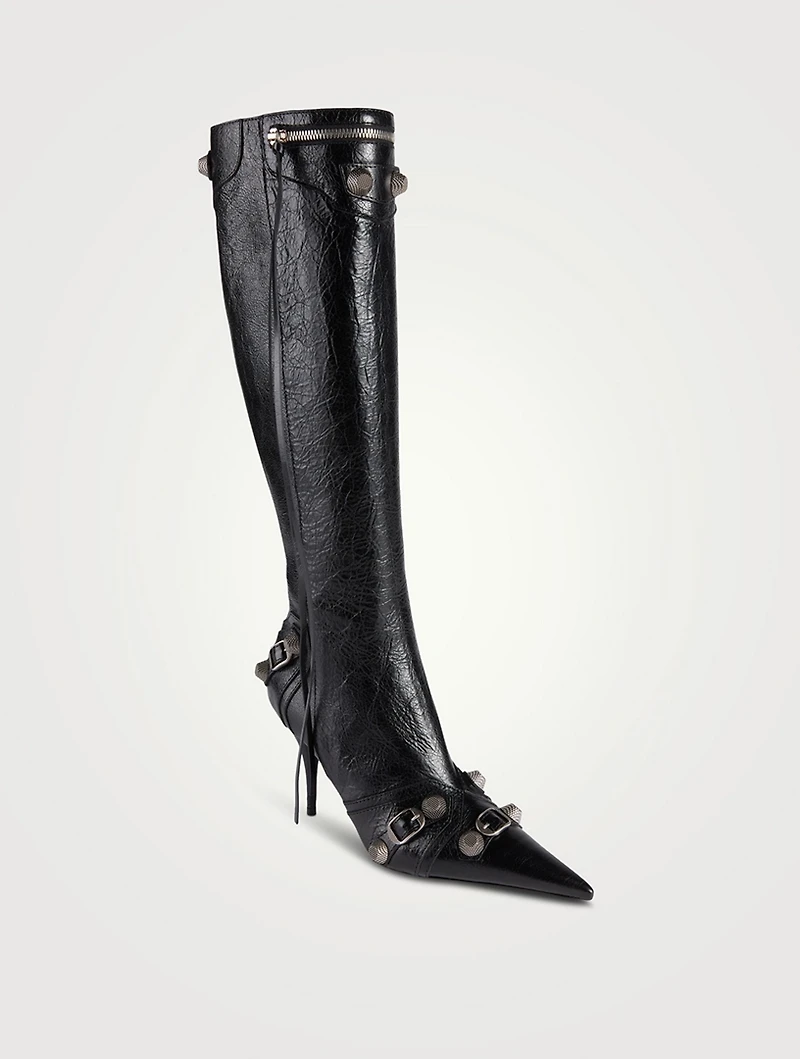 Cagole Leather Knee-High Boots