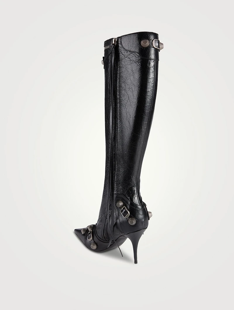Cagole Leather Knee-High Boots
