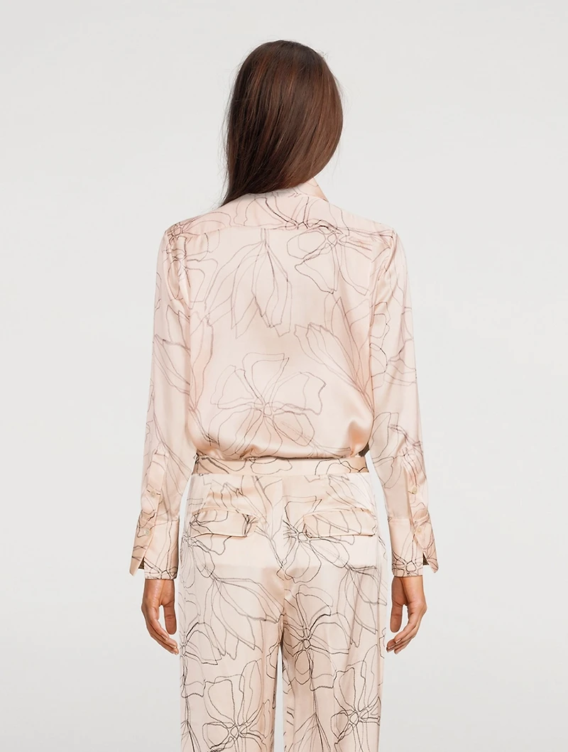 Leona Silk Shirt Floral Print