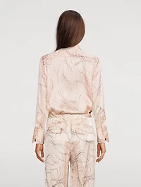 Leona Silk Shirt Floral Print