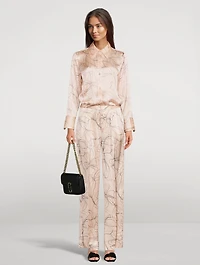 Leona Silk Shirt Floral Print