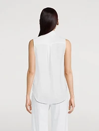 Camila Sleeveless Linen Shirt